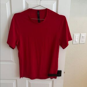 Lululemon Men’s Red Crewneck Short-Sleeve athletic shirt
